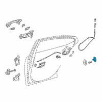 OEM 2018 Lexus RX450h Plate Assy, Door Lock Striker Diagram - 69410-33030