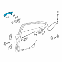 OEM 2021 Lexus ES300h Front Door Handle Assembly Diagram - 69210-33161-B1