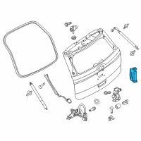 OEM Ford Explorer Striker Plate Screw Diagram - BB5Z-14B291-D