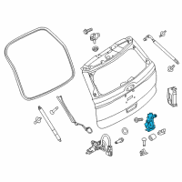 OEM Ford Police Interceptor Utility Latch Assembly Diagram - DB5Z-7843150-C