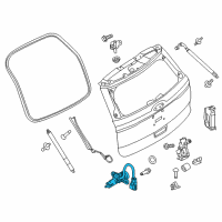 OEM 2004 Lincoln LS Lock Cylinder Assembly Diagram - 6R3Z-6343262-B