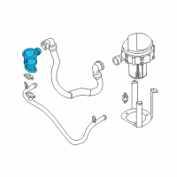 OEM 2003 BMW 530i Pierburg Secondary Air Injection Pump Check Valve Diagram - 11-72-7-540-468