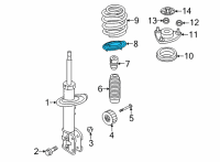 OEM 2022 Hyundai Santa Fe PAD-FRONT SPRING, LWR Diagram - 54633-S1100