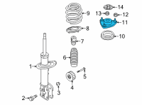 OEM Hyundai Santa Fe Insulator Assembly-Strut Diagram - 54610-S1AA0