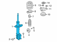 OEM 2022 Hyundai Santa Fe STRUT Assembly-FR, LH Diagram - 54650-S2AA0