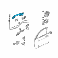 OEM 1999 Honda Accord Handle Assembly, Left Rear Door (Outer) (Raisin Pearl) Diagram - 72680-S84-A01ZG