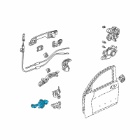 OEM 2005 Honda Accord Checker, Left Rear Door Diagram - 72880-SDA-A01