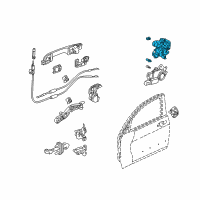 OEM Honda Accord Lock Assembly, Left Rear Door (Manual) Diagram - 72650-SDA-A31