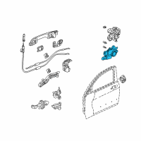 OEM Honda Ridgeline Actuator Assembly, Left Front Door Lock Diagram - 72155-SDA-A01