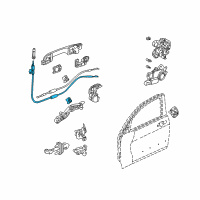 OEM Honda Cable Assembly, Left Rear Door Lock Diagram - 72673-SDA-A02