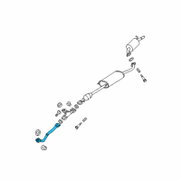 OEM 2006 Lexus RX330 Front Exhaust Pipe Assembly Diagram - 17410-20450