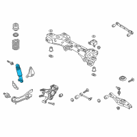 OEM 2014 Kia Sorento Rear Shock Absorber Assembly Diagram - 553101U700