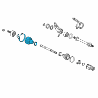 OEM 2014 Acura RDX Boot Set, Outboard Diagram - 44018-T2B-A01