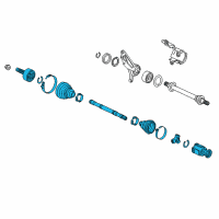 OEM 2014 Honda Accord Shaft Assembly, L Drive Diagram - 44306-T2B-A00