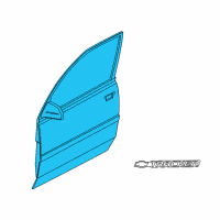 OEM 2001 Chevrolet Tracker Molding, Front Side Door Center Diagram - 30022990