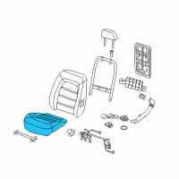 OEM Lincoln Aviator Seat Cushion Pad Diagram - 2C5Z7862900AAA