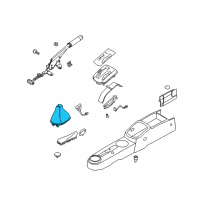 OEM 2004 Chevrolet Aveo Boot, Manual Transmission Control Lever Diagram - 96538061