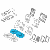 OEM 2019 BMW 640i Gran Coupe Foam Part, Seat, Rear Diagram - 52-20-7-317-904