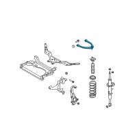 OEM 2007 Infiniti G35 Front Left Upper Suspension Link Complete Diagram - 54525-JK000