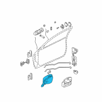 OEM 2000 Oldsmobile Alero Handle, Front Side Door Inside Diagram - 22657418