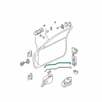 OEM Pontiac Grand Am Rod-Front Side Door Inside Handle Diagram - 22640938