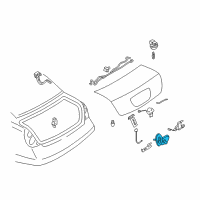 OEM 1998 Nissan Altima Cylinder Set-Trunk Lid Lock Diagram - H4660-9E000