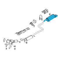 OEM 2015 Ford Fiesta Rear Muffler Diagram - D2BZ-5A289-B