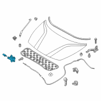 OEM 2016 Kia Rio Hood Latch Assembly Diagram - 811301W010