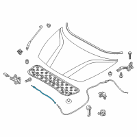 OEM 2016 Kia Rio Cable Assembly-Hood Latch Diagram - 811901W100