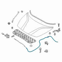 OEM 2013 Kia Rio Cable Assembly-Hood Latch Diagram - 811901W000