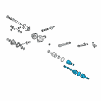OEM Toyota FJ Cruiser Outer Joint Assembly Diagram - 43460-69215