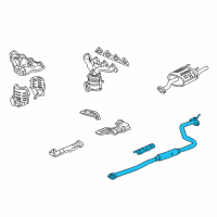 OEM 2000 Honda Civic Pipe B, Exhuast Diagram - 18220-S01-C21