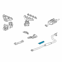 OEM 2000 Honda Civic Insulator B Set, FR. Exhuast Pipe Diagram - 18020-S01-A20