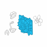 OEM 2003 Honda Civic Shroud Diagram - 19015-PRA-003