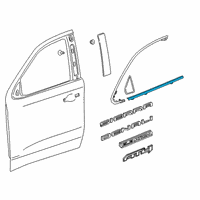 OEM 2020 Chevrolet Silverado 1500 Belt Molding Diagram - 84842461