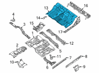 OEM 2022 Nissan Frontier FLOOR-REAR, FRONT Diagram - 74512-9BU1A