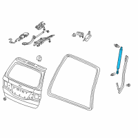 OEM Honda Odyssey Stay Assembly, Tailgate Open Diagram - 74820-SHJ-A61