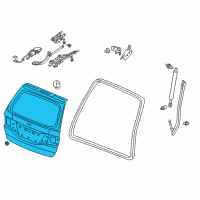 OEM 2005 Honda Odyssey Tailgate (DOT) Diagram - 68100-SHJ-A70ZZ