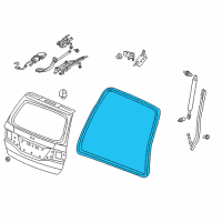 OEM 2005 Honda Odyssey Weatherstrip, Tailgate Diagram - 74440-SHJ-A02