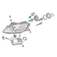 OEM 2006 Honda S2000 Lamp Unit, Passenger Side Turn Diagram - 33801-S2A-023