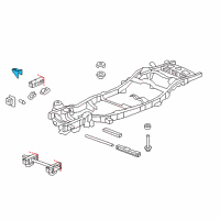 OEM 2011 Cadillac Escalade EXT Radiator Bracket Diagram - 15854868