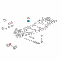 OEM 2007 Cadillac Escalade Cushion, Body Bolt Upper *Pink Diagram - 15201794