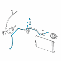 OEM Pontiac Suction & Discharge Hose Assembly Diagram - 22756567