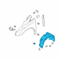 OEM 2016 Ford Transit Connect Fender Liner Diagram - DT1Z-16103-A