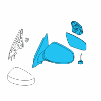 OEM Infiniti JX35 Mirror Assy-Outside, RH Diagram - 96301-3JA9B