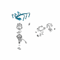 OEM 1999 Nissan Quest Cable Set High Tension Diagram - 22440-2Z025