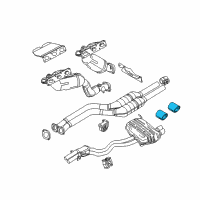 OEM BMW Chrome Tailpipe Trim Diagram - 82-12-0-151-088