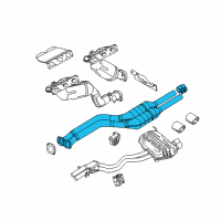 OEM 2005 BMW Z4 Exhaust Pipe Diagram - 18-10-7-518-713