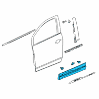 OEM 2020 GMC Terrain Lower Molding Diagram - 23187742