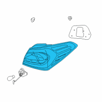 OEM 2015 Kia Forte Lens & Housing-Rear Combination Outside Diagram - 92410A7330